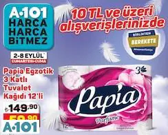 PAPİA EGZOTİK 3 KATLI TUVALET KAĞIDI 12'Lİ PAPİA EGZOTİK 3 KATLI TUVALET KAĞIDI 12'Lİ